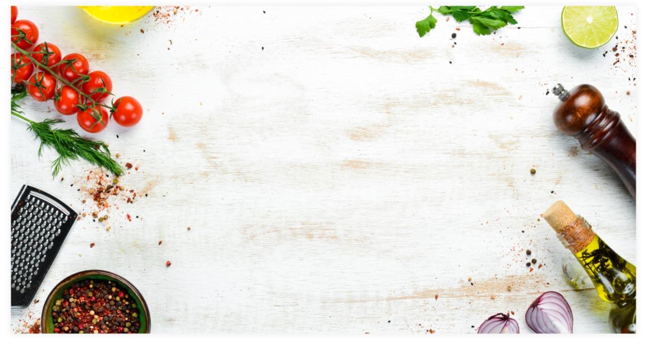 Fresh ingredents on a table