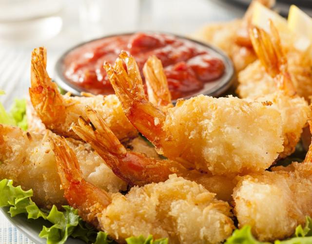 breaded shrimp dish