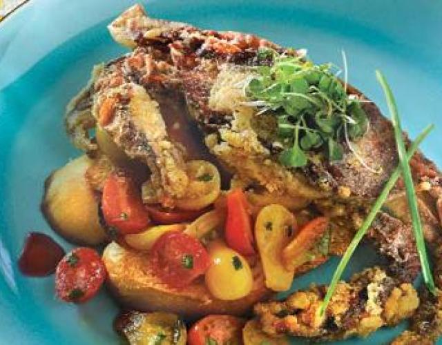 BLT - Buster Crab, Lettuce and Tomato Sandwich