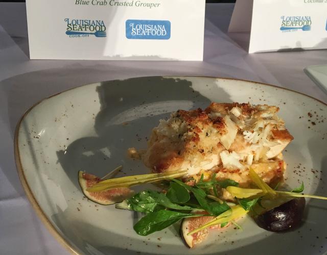 Blue Crab Crusted Grouper